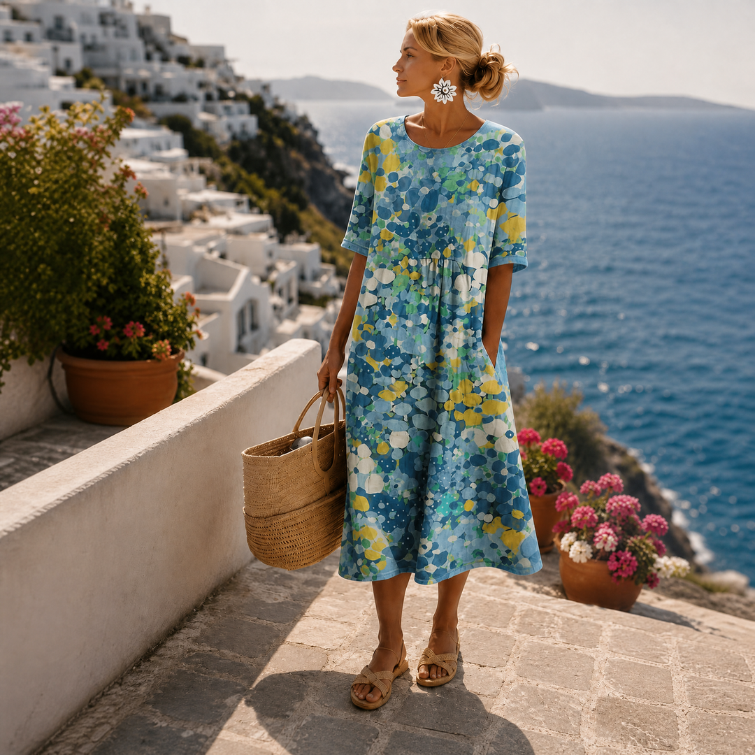 Elena | Breezy Floral Midi Dress