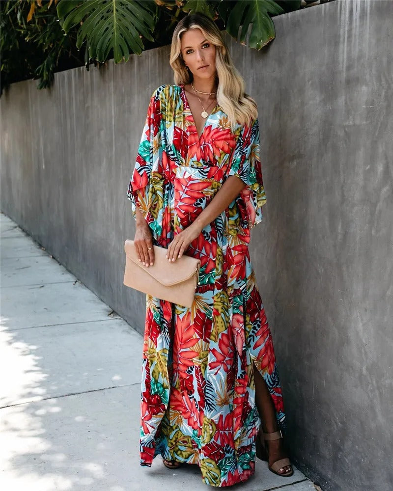 Juniper | Women's Boho Breeze Kimono Maxi Dress