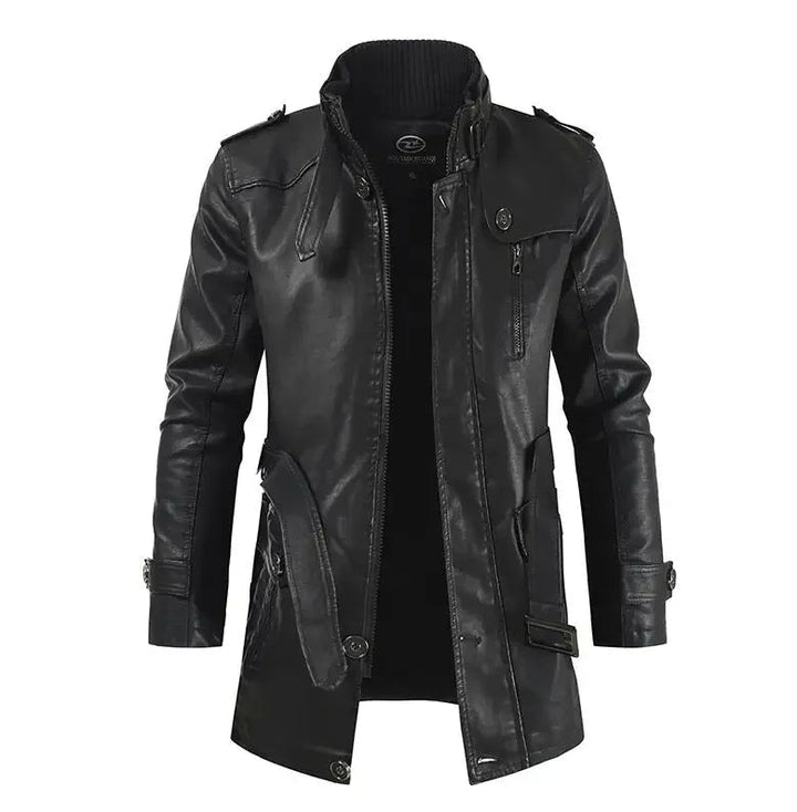 Men's Tailored Elegant Long Biker Jacket