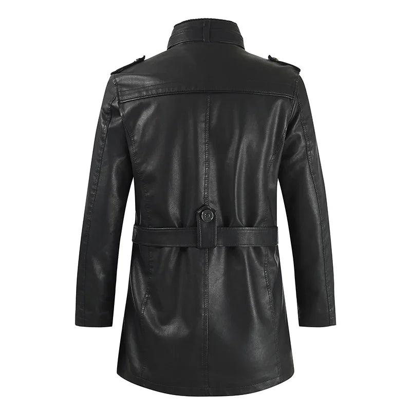Men's Tailored Elegant Long Biker Jacket