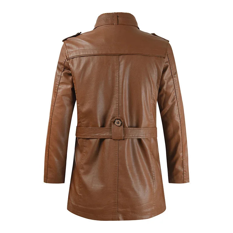 Men's Tailored Elegant Long Biker Jacket