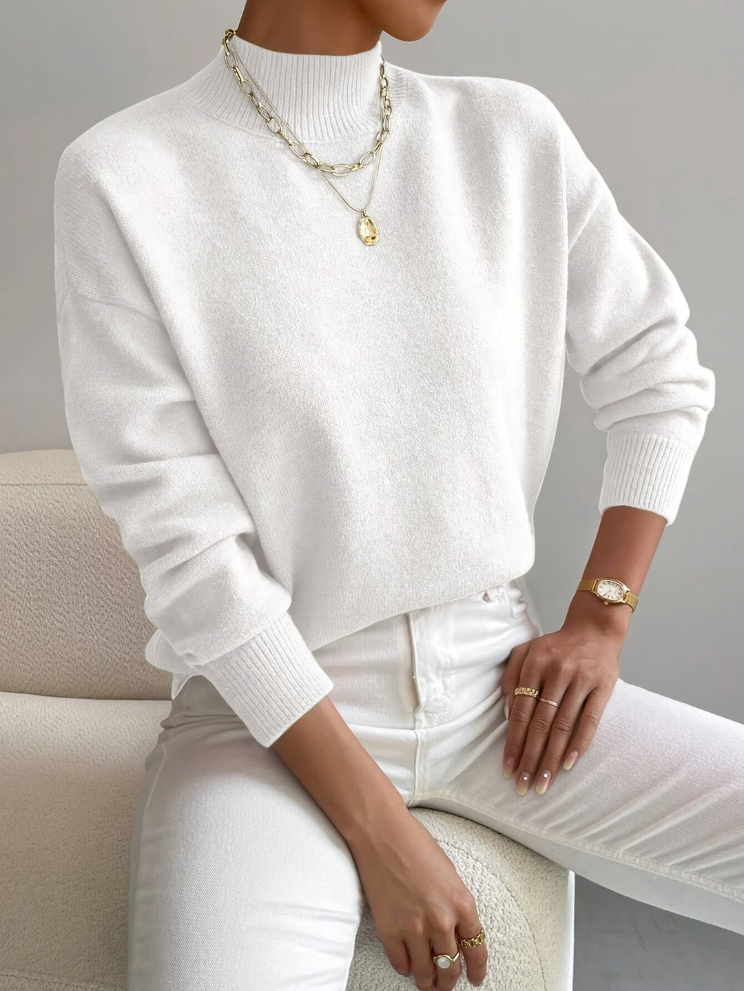 Yvonne | Women's High Neck Modern High-Neck Sweater