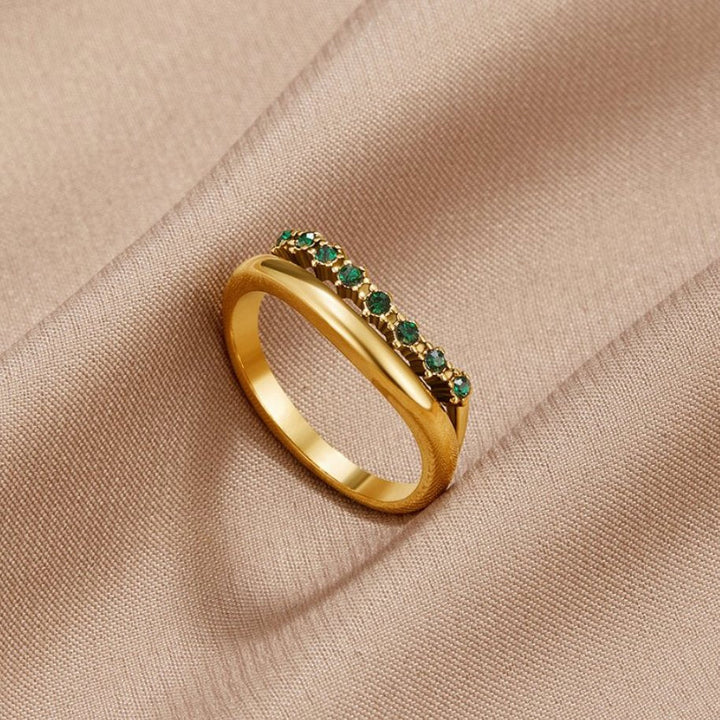 Carmen | Layered Ring in Emerald