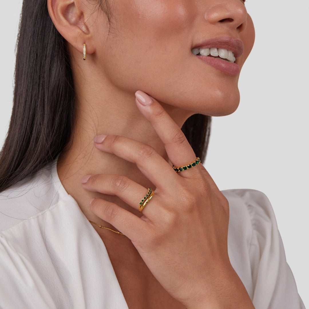 Carmen | Layered Ring in Emerald