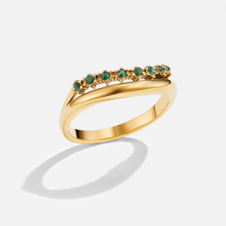 Carmen | Layered Ring in Emerald