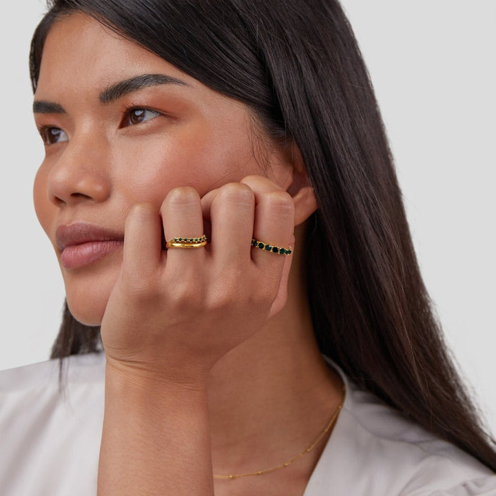 Carmen | Layered Ring in Emerald