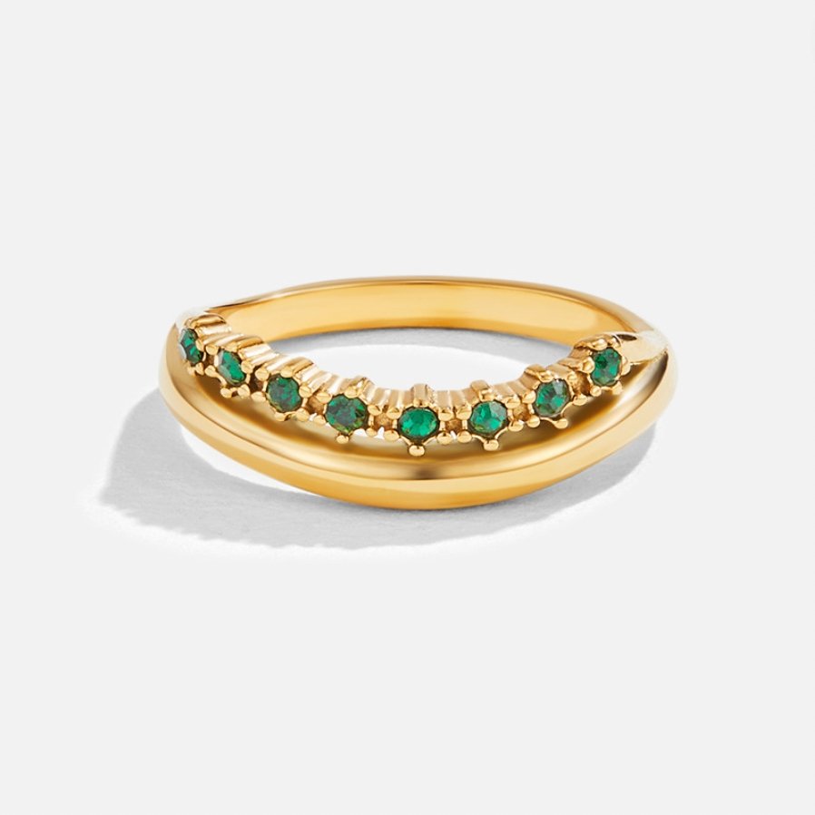 Carmen | Layered Ring in Emerald