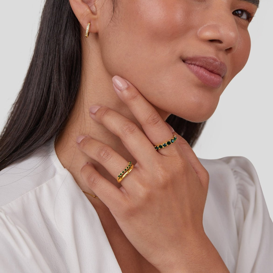 Carmen | Layered Ring in Emerald