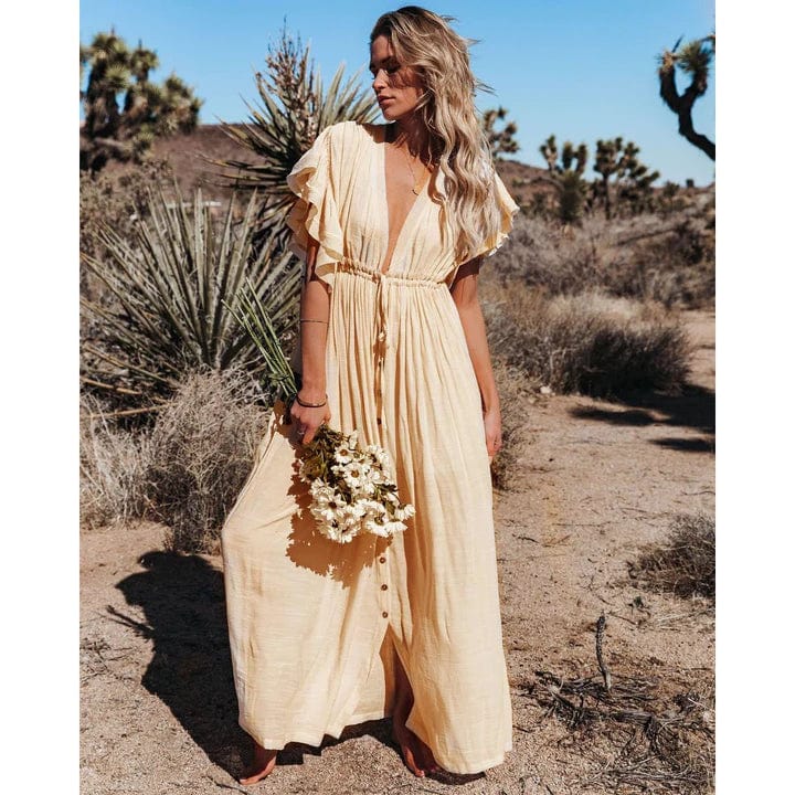 Solana | Maxi Ibiza Dress in Cream