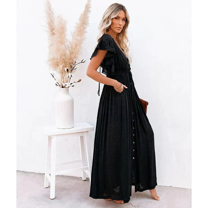 Feline™ Maxi Black Ibiza Dress