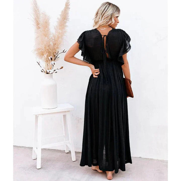 Feline™ Maxi Black Ibiza Dress