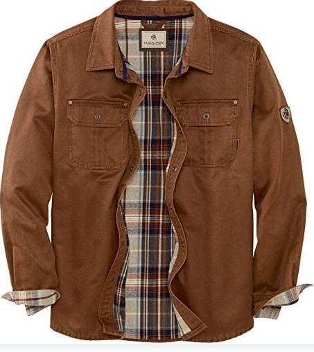 Men's Long Sleeve Jacket with Buttons and Pockets