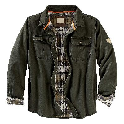 Men's Long Sleeve Jacket with Buttons and Pockets