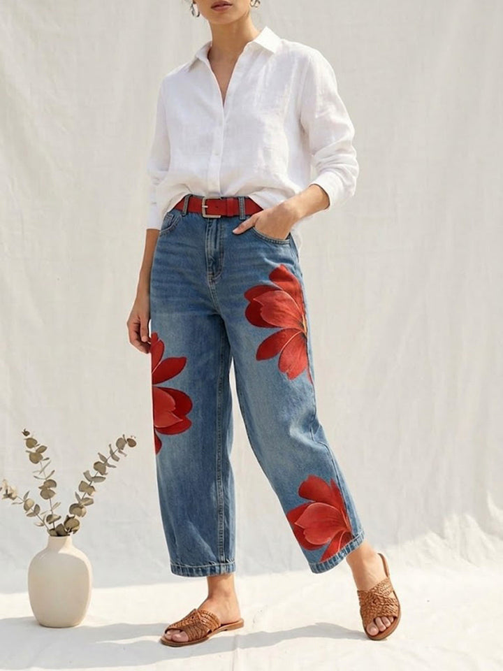 Sophia - Elegant Flower Pants