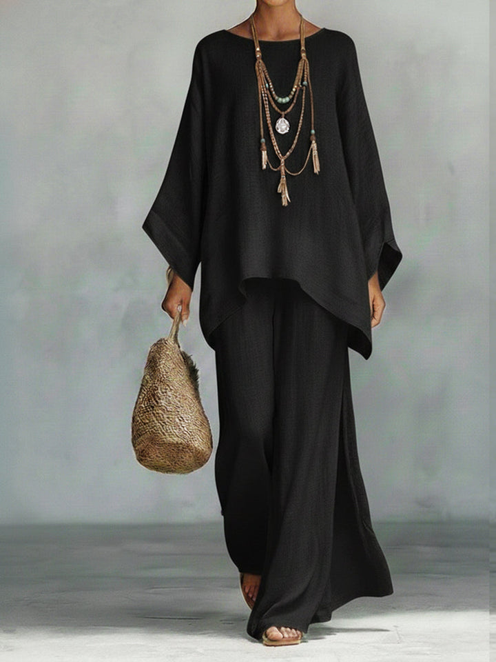 Celine™ | Chic Linen Two-Piece Ensemble