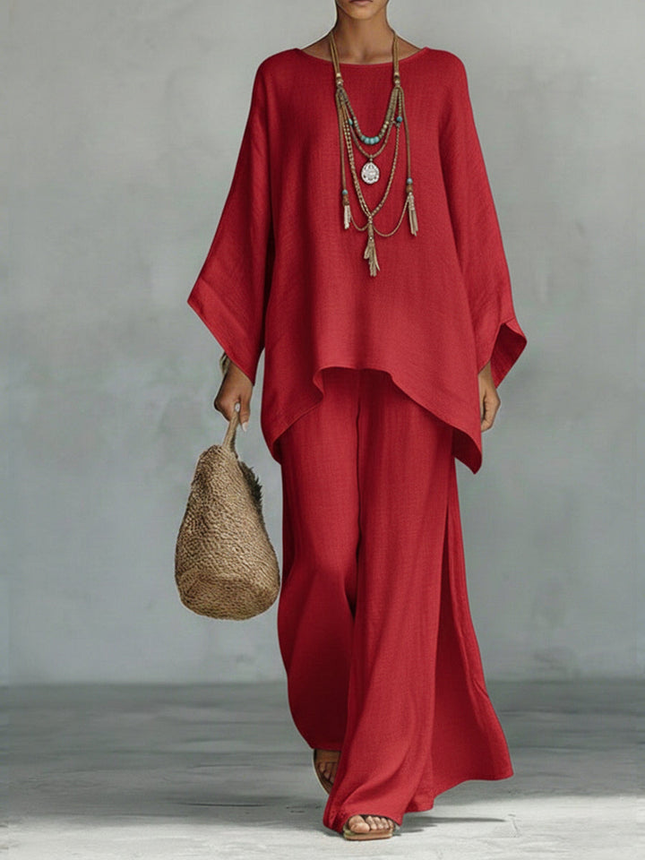 Celine™ | Chic Linen Two-Piece Ensemble