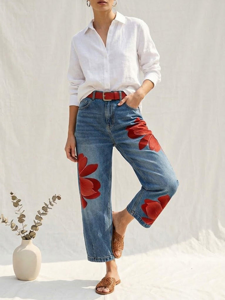 Sophia - Elegant Flower Pants