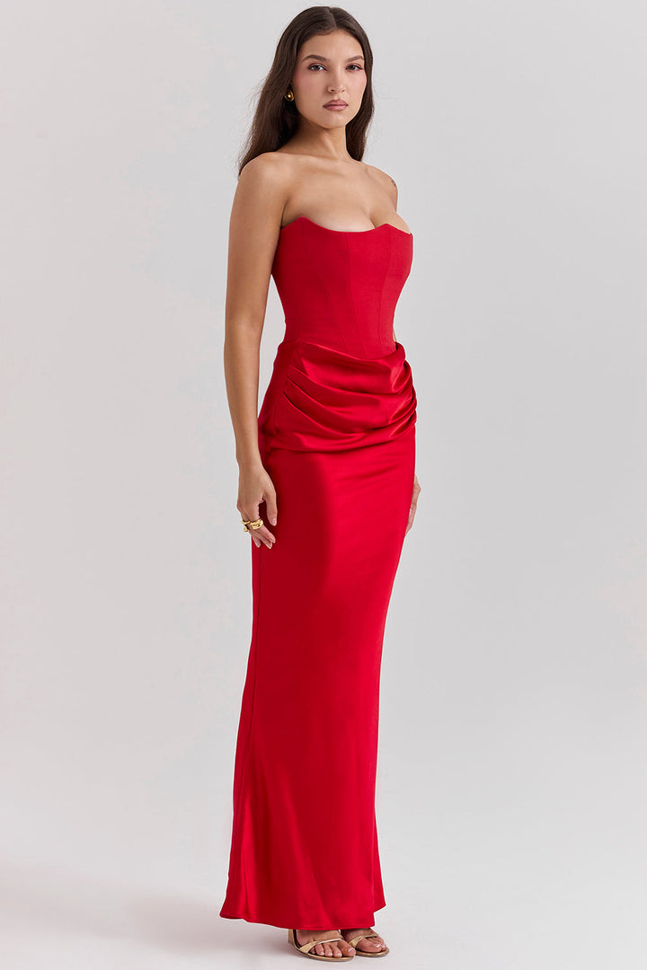 Lilly | Women's Strapless Maxi Elegant Corset Dress