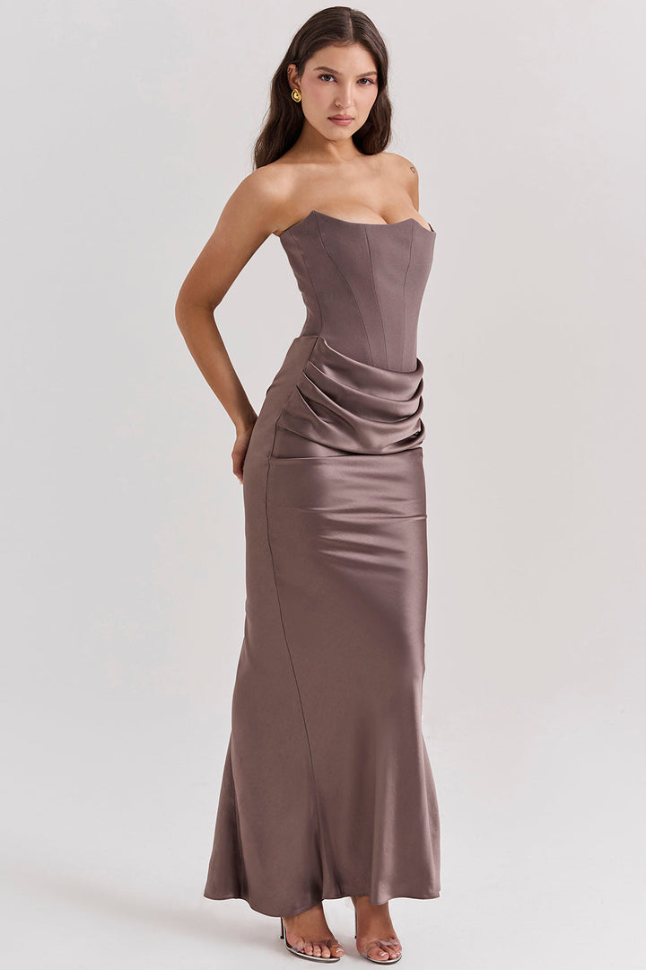 Lilly | Women's Strapless Maxi Elegant Corset Dress