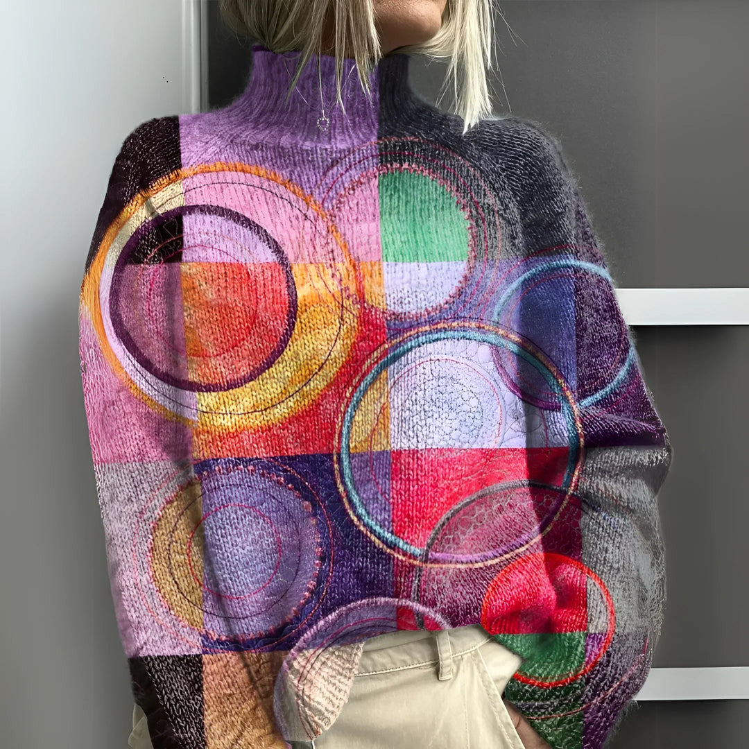 Kaia | Men's Colorblock Turtleneck Sweater