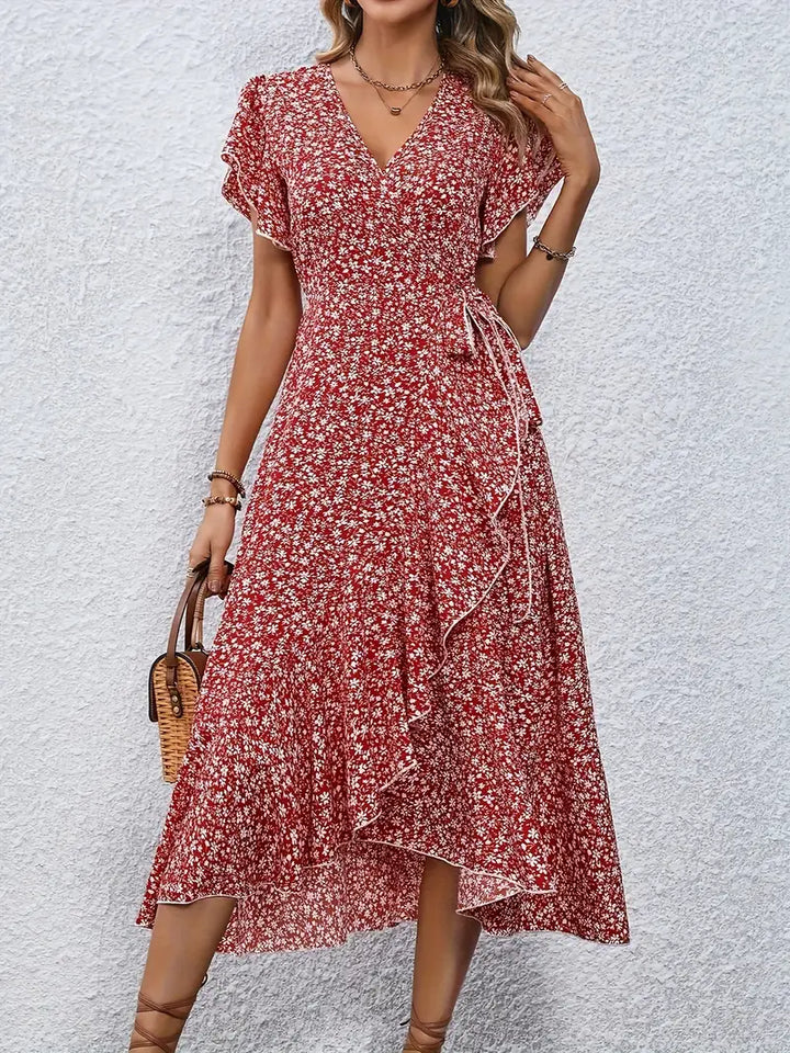 Marilou | Women's Mini Spring Dress with Ruffle