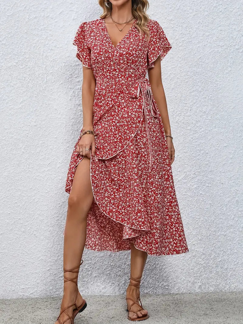 Marilou | Women's Mini Spring Dress with Ruffle