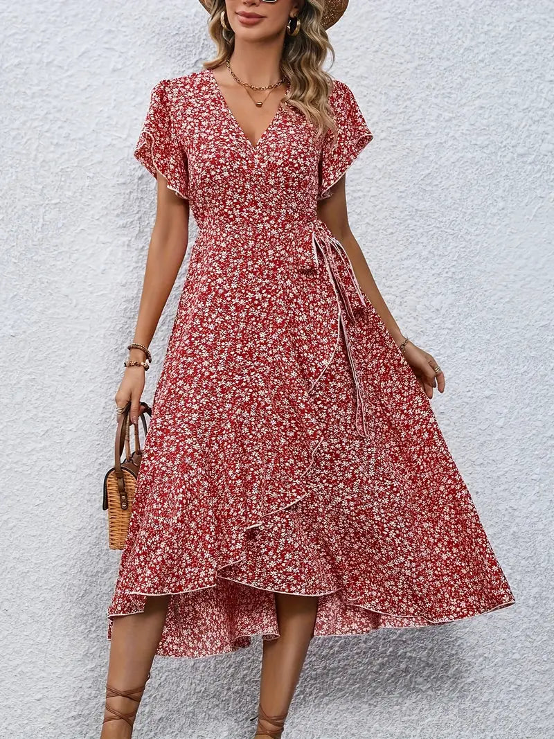 Marilou | Women's Mini Spring Dress with Ruffle