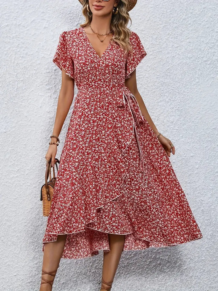 Marilou | Women's Mini Spring Dress with Ruffle