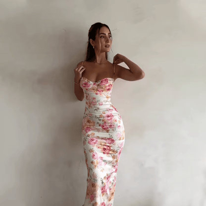 Beau | Summer Maxi Dress with Floral Print