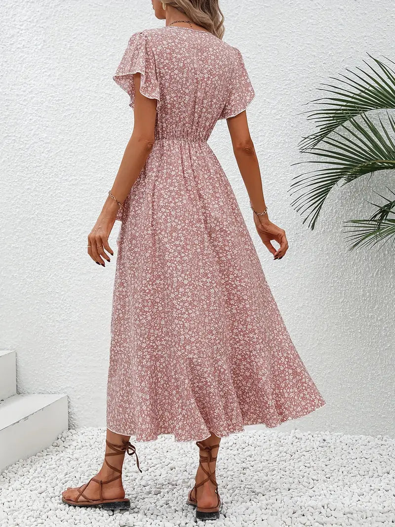 Marilou | Women's Mini Spring Dress with Ruffle