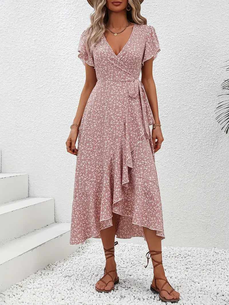 Marilou | Women's Mini Spring Dress with Ruffle