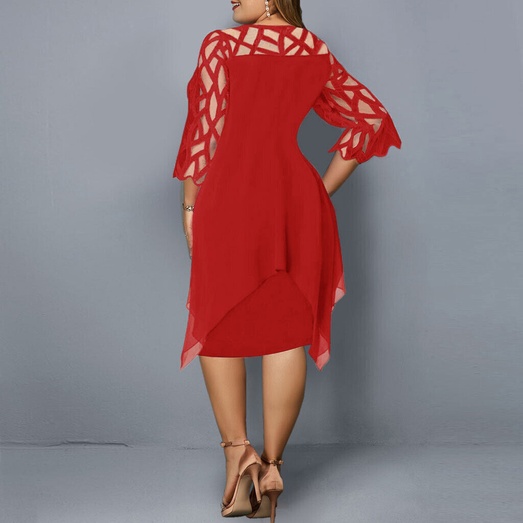 Kirsty™ - Chic Plus Size Midi Dress for Modern Women