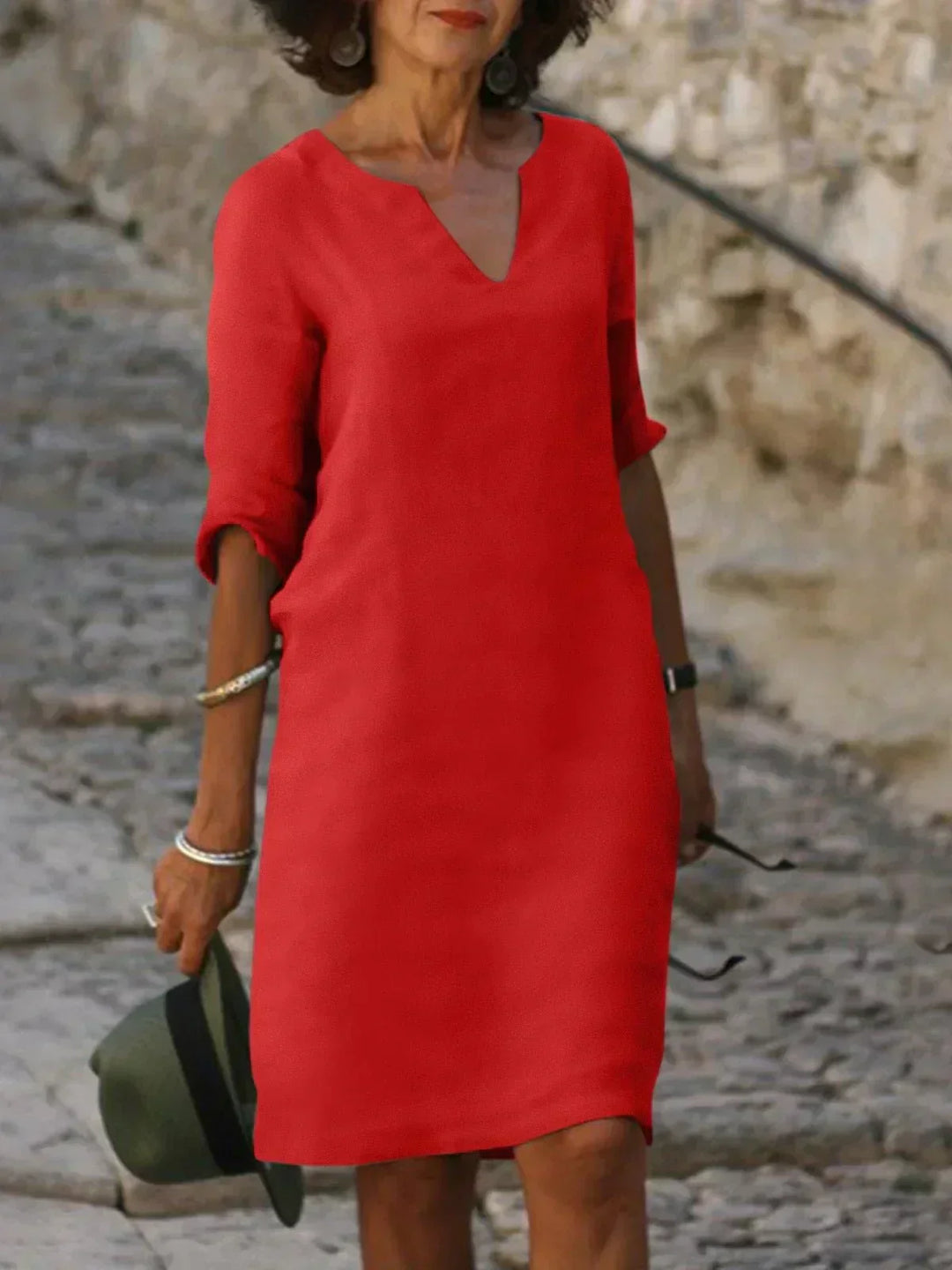 Maria | Women's Maxi Elegant Dress with V-Neck