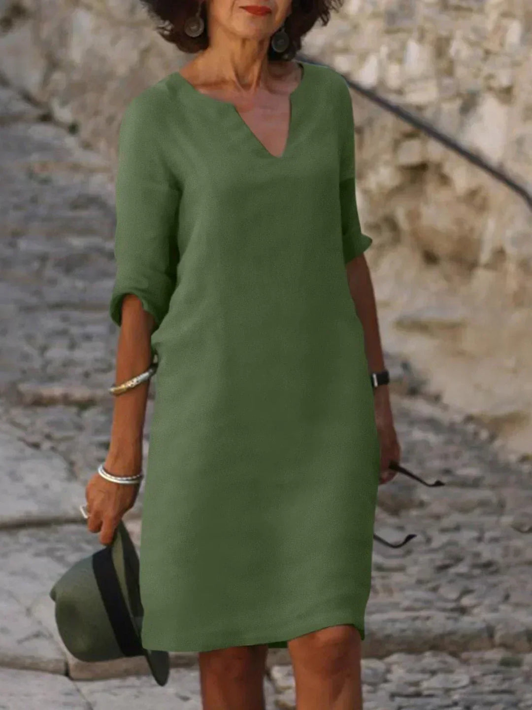 Maria | Women's Maxi Elegant Dress with V-Neck