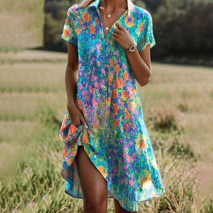 Taylor | Women's Vintage Boho V-Neck Dress