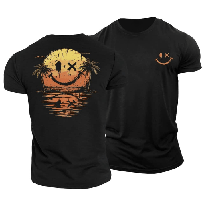Eli | Round Neck Summer Smiley Sea T-Shirt