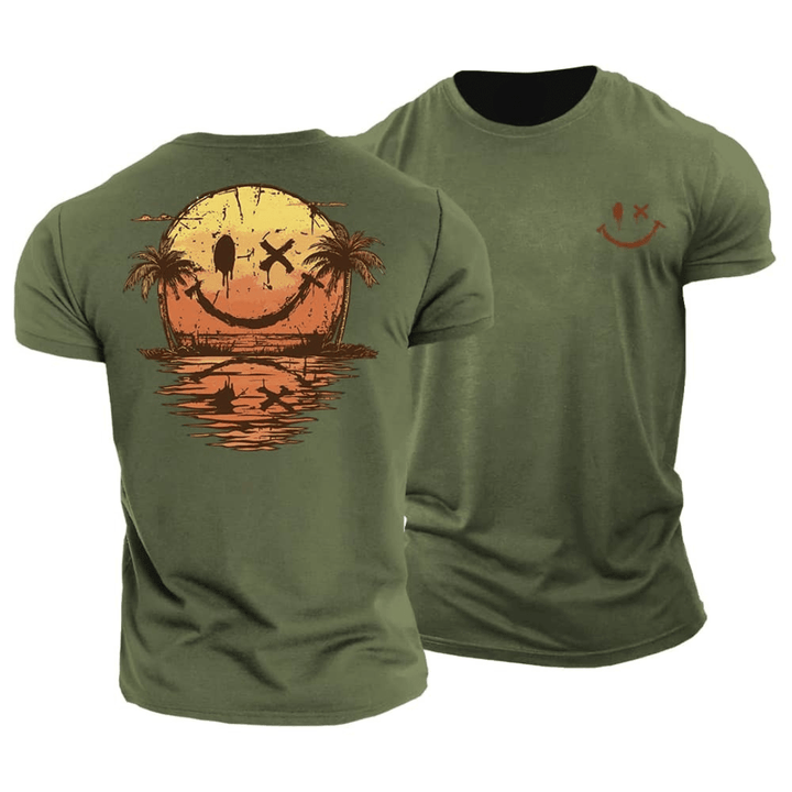 Eli | Round Neck Summer Smiley Sea T-Shirt