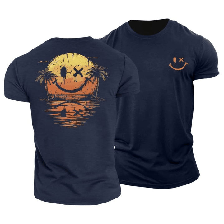 Eli | Round Neck Summer Smiley Sea T-Shirt