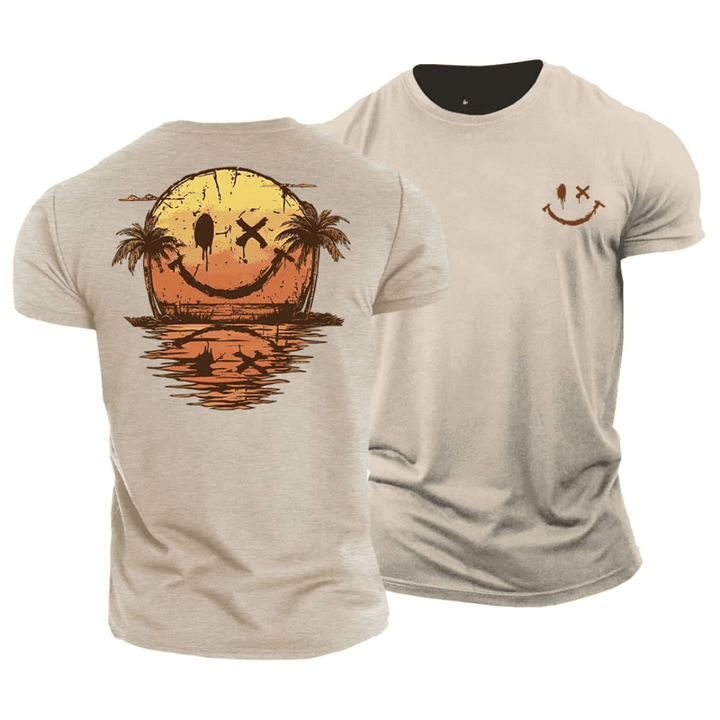 Eli | Round Neck Summer Smiley Sea T-Shirt