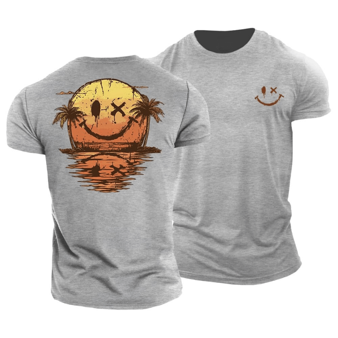 Eli | Round Neck Summer Smiley Sea T-Shirt