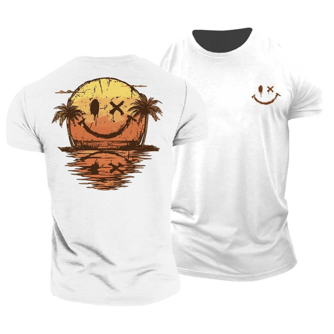Eli | Round Neck Summer Smiley Sea T-Shirt
