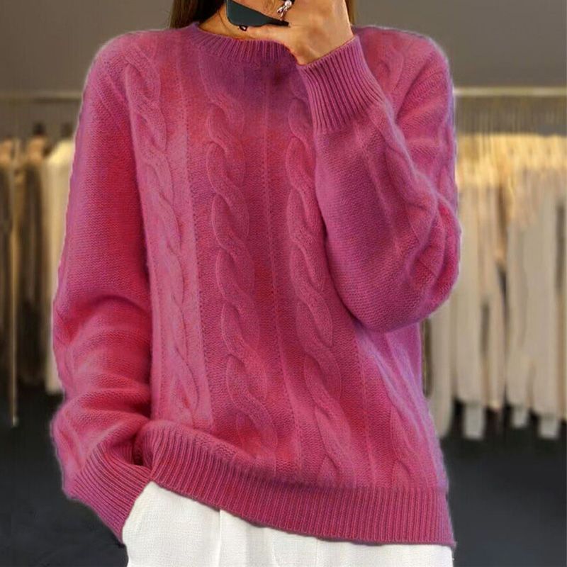 Kennedy - Cozy Women's Solid Knit Pullover