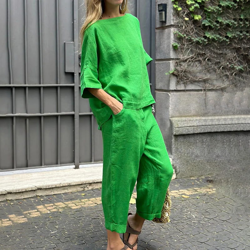 Rebecca™ – Casual Cotton-Linen Two-Piece Set