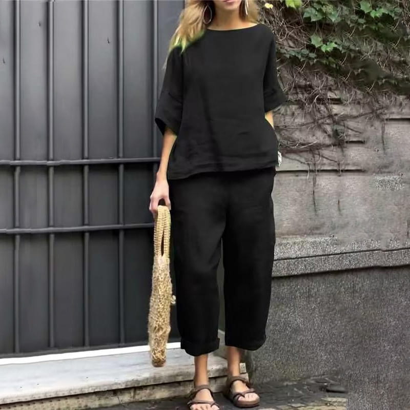 Rebecca™ – Casual Cotton-Linen Two-Piece Set