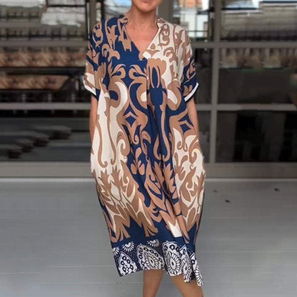 Alessia | Airy Midi Dress with V-Neck