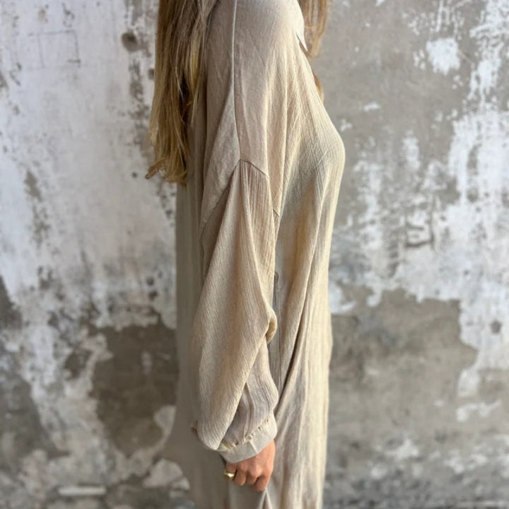Lyrie | Women's Loose Relaxed Polo Set with Buttons