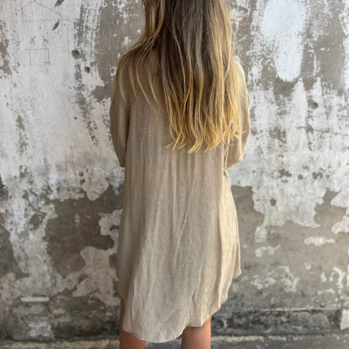 Lyrie | Women's Loose Relaxed Polo Set with Buttons