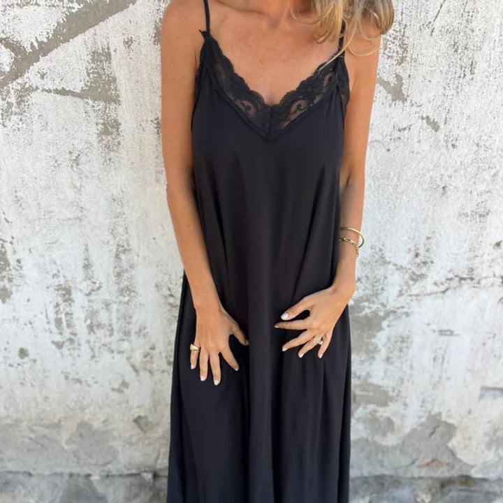 Ria™ - Elegant V-Neck Dress