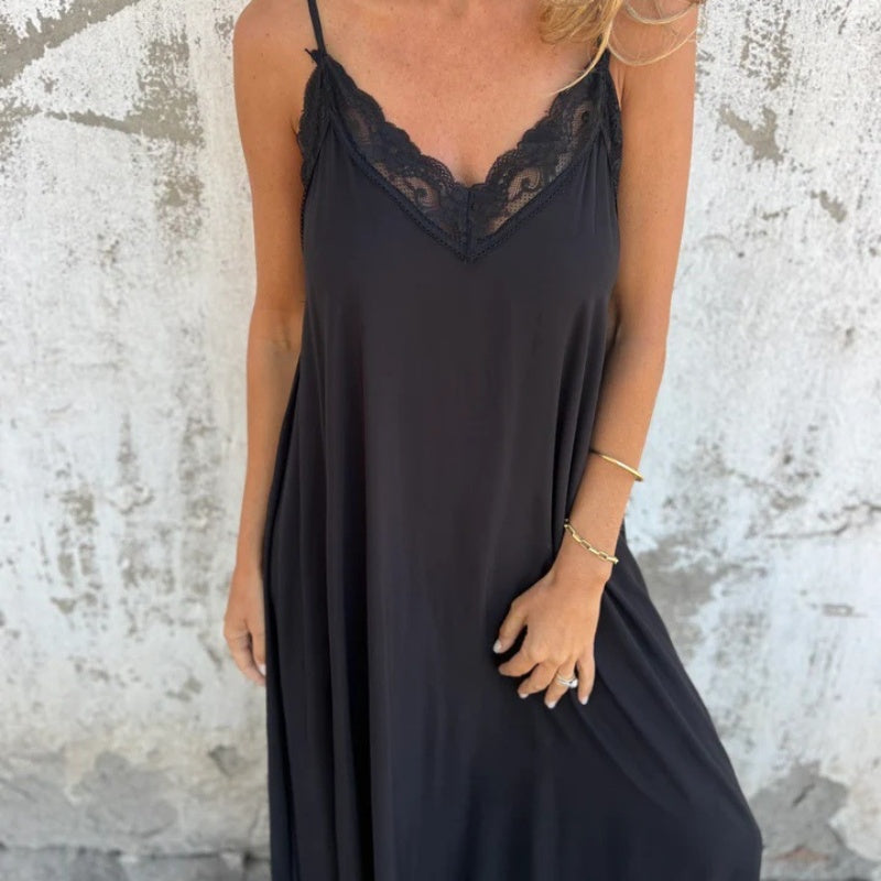 Ria™ - Elegant V-Neck Dress