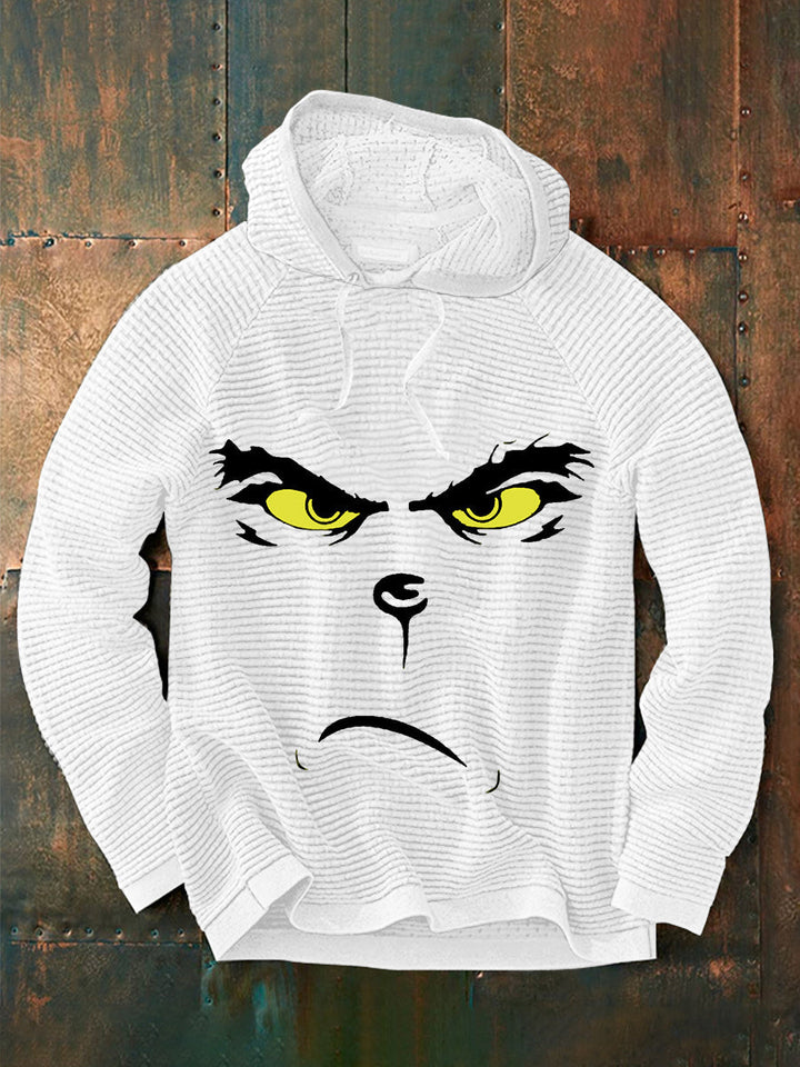Men's Relaxed Funny Classic Christmas Character Print Casual Hoodie with Pockets